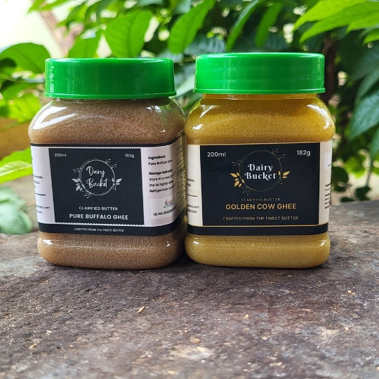 Twice as Nice: Cow & Buffalo Ghee Combo (Pristine in Plastic)